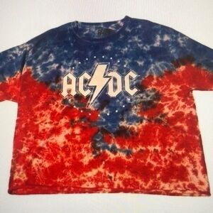 AC/DC Kids Red and Blue Tie-Dye T-Shirt